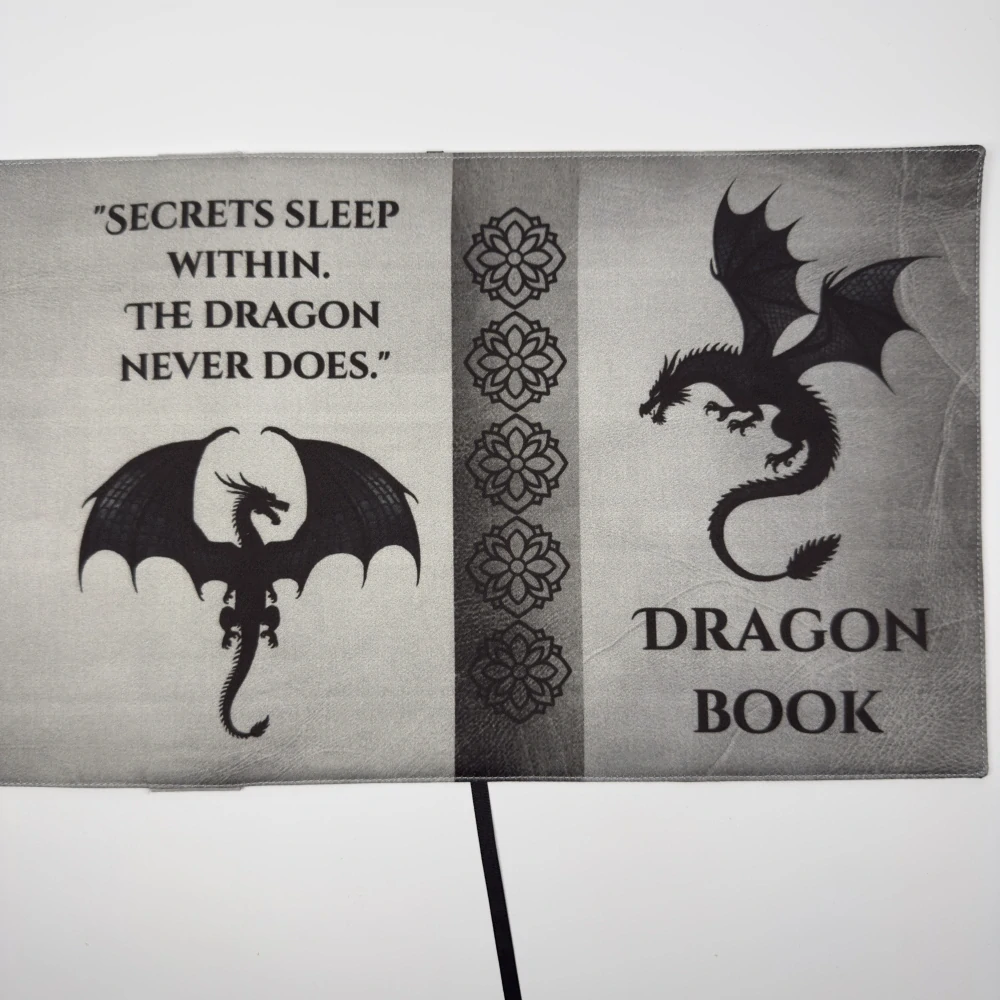 Nastavitelný obal na knihu – Dragon Book, šedý, velikost L