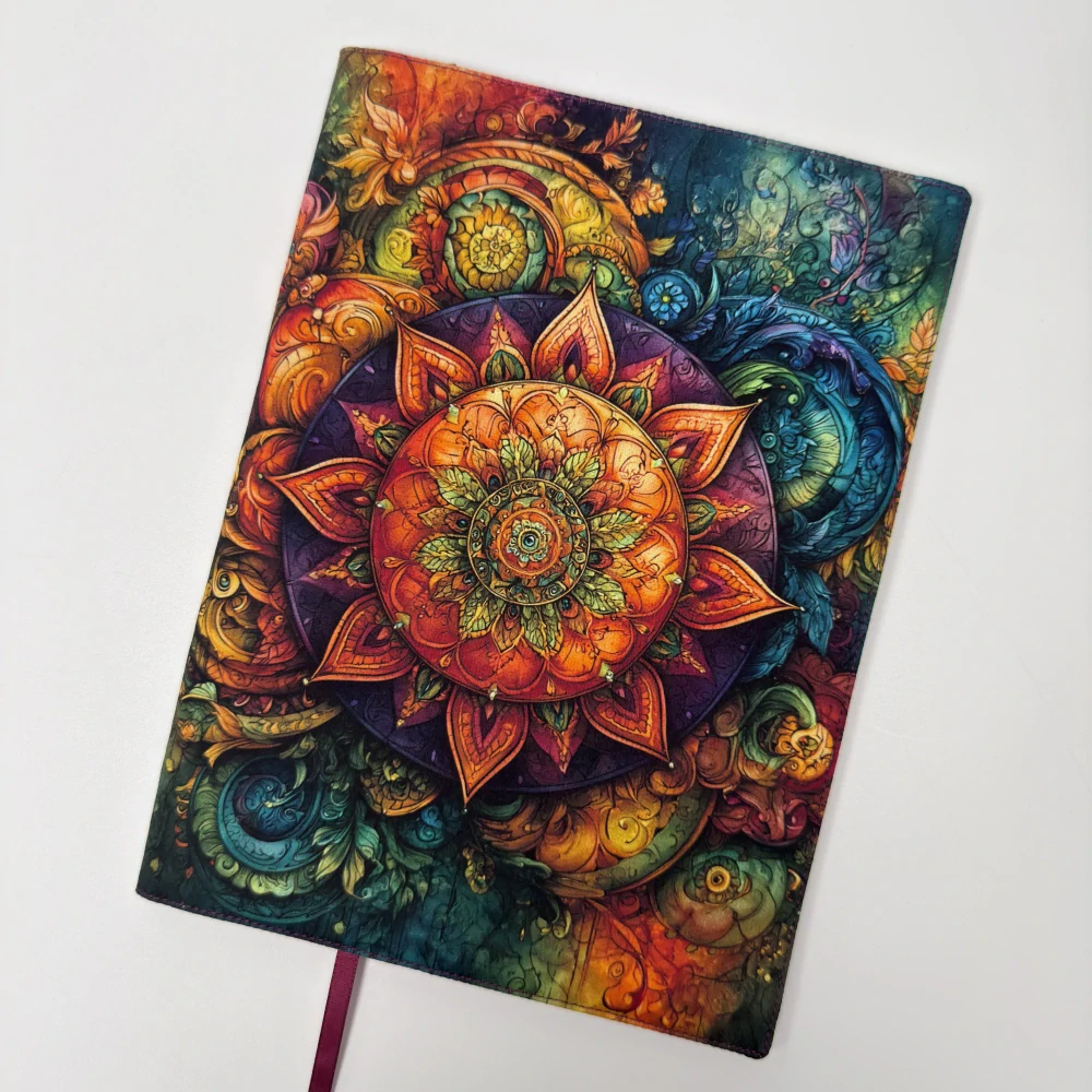 Mandala harmonie – mandalový obal na knihu, velikost L
