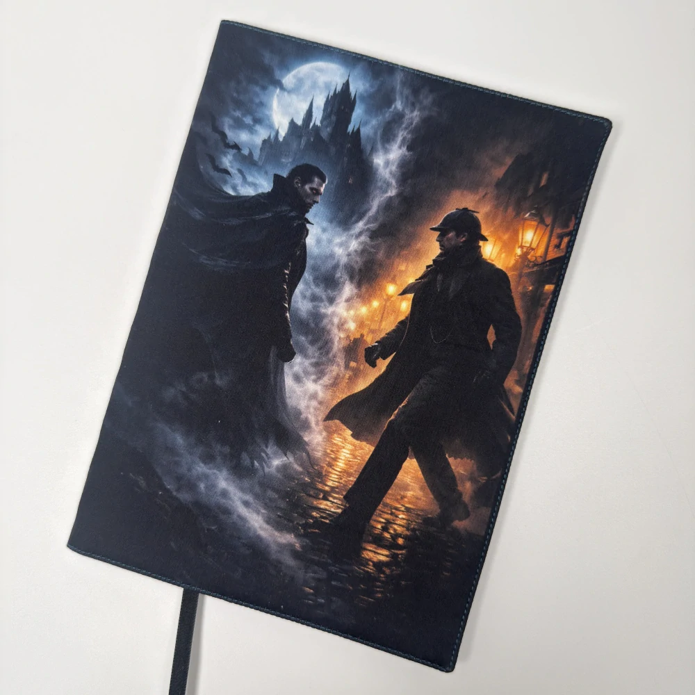Rezervace Markéta P. – obal na knihu, Sherlock a Drákula, velikost M plus