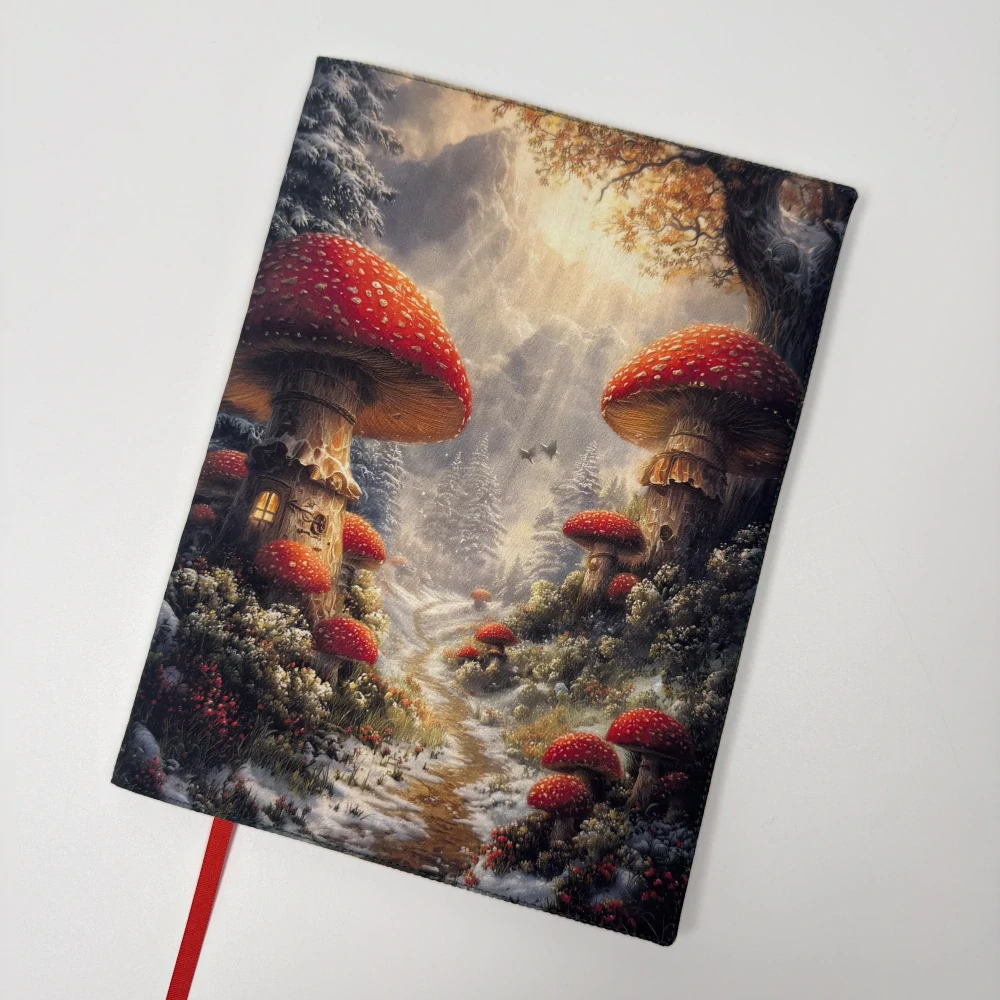 Muchomůrková vesnička – fantasy obal na knihu, velikost L