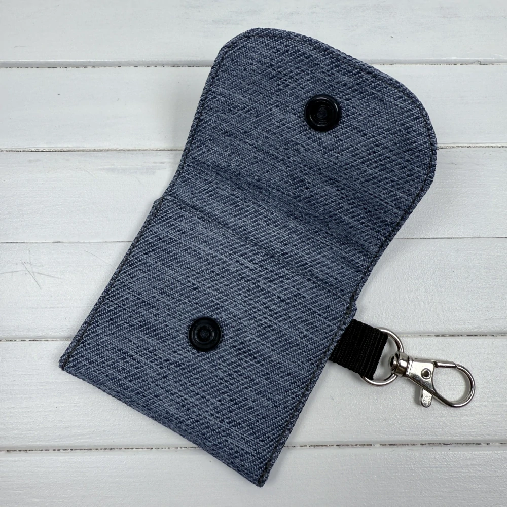Mini kapsička - modrá, imitace jeans