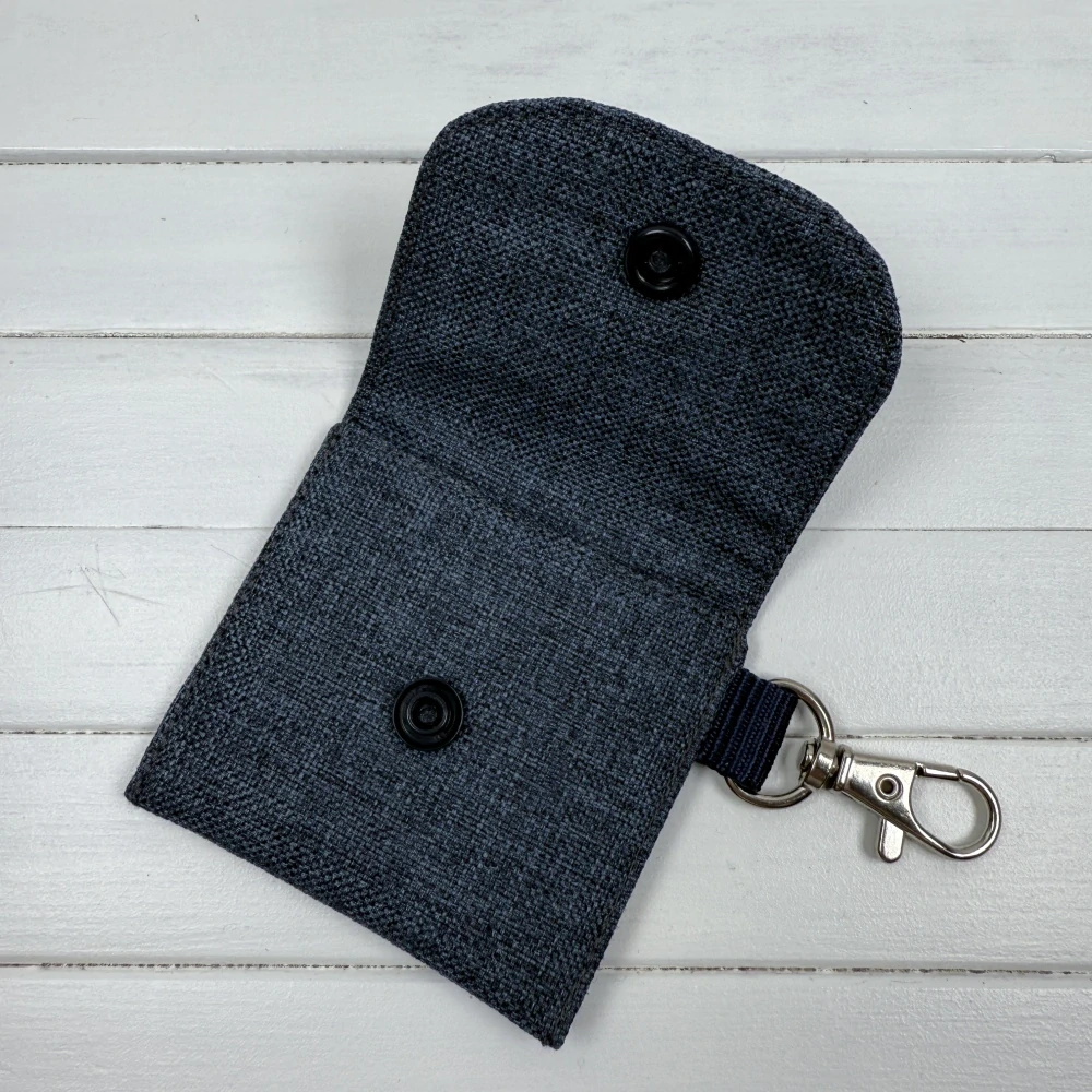 Mini kapsička - tmavá modrá, imitace jeans