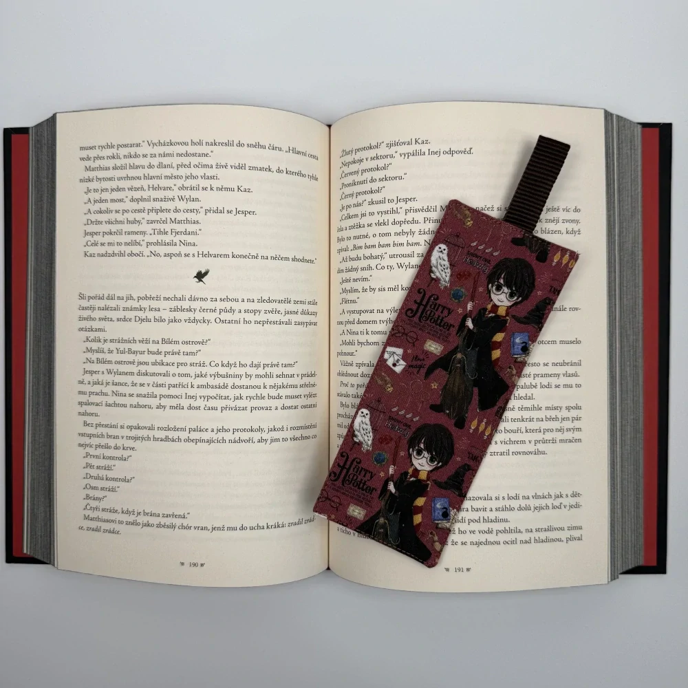 Záložka do knihy – Harry Potter, oboustranná, látková