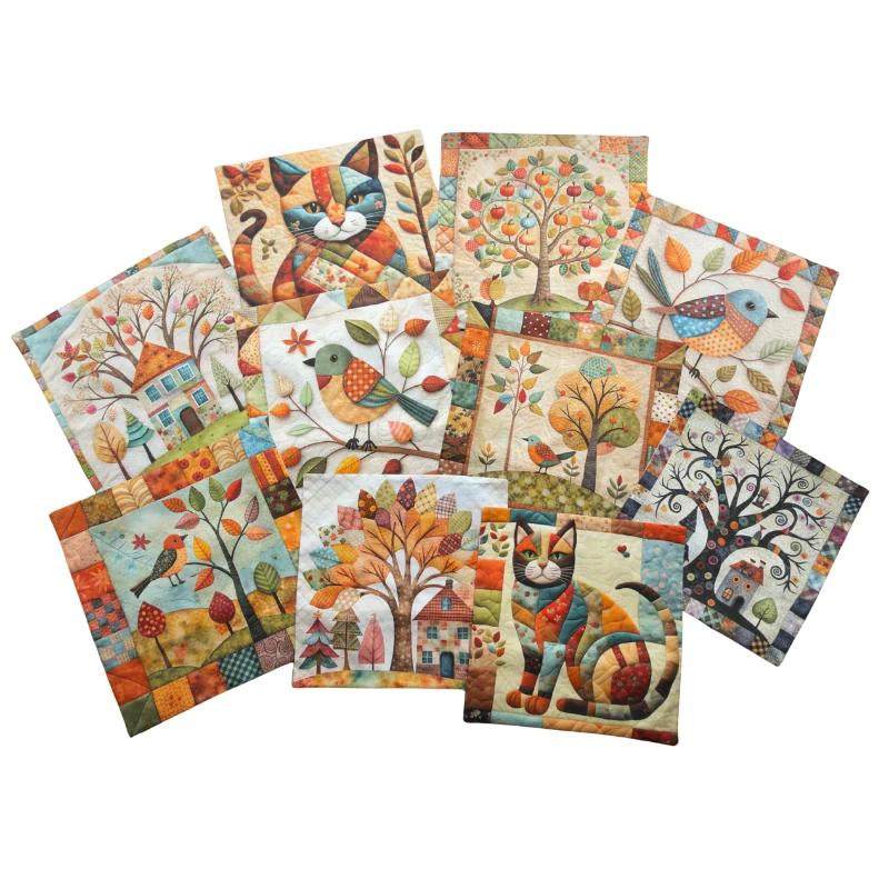 Bavlněný povlak na polštář – Ptáček na větvi, limitovaná edice