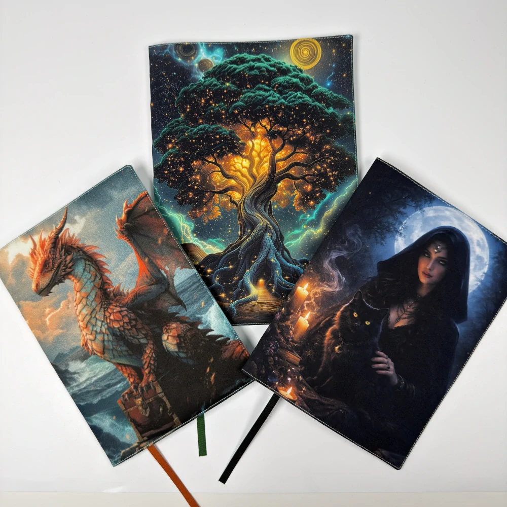 Rezervace Zuzana K. – Látkový obal na knihu – Magický strom, velikost XL
