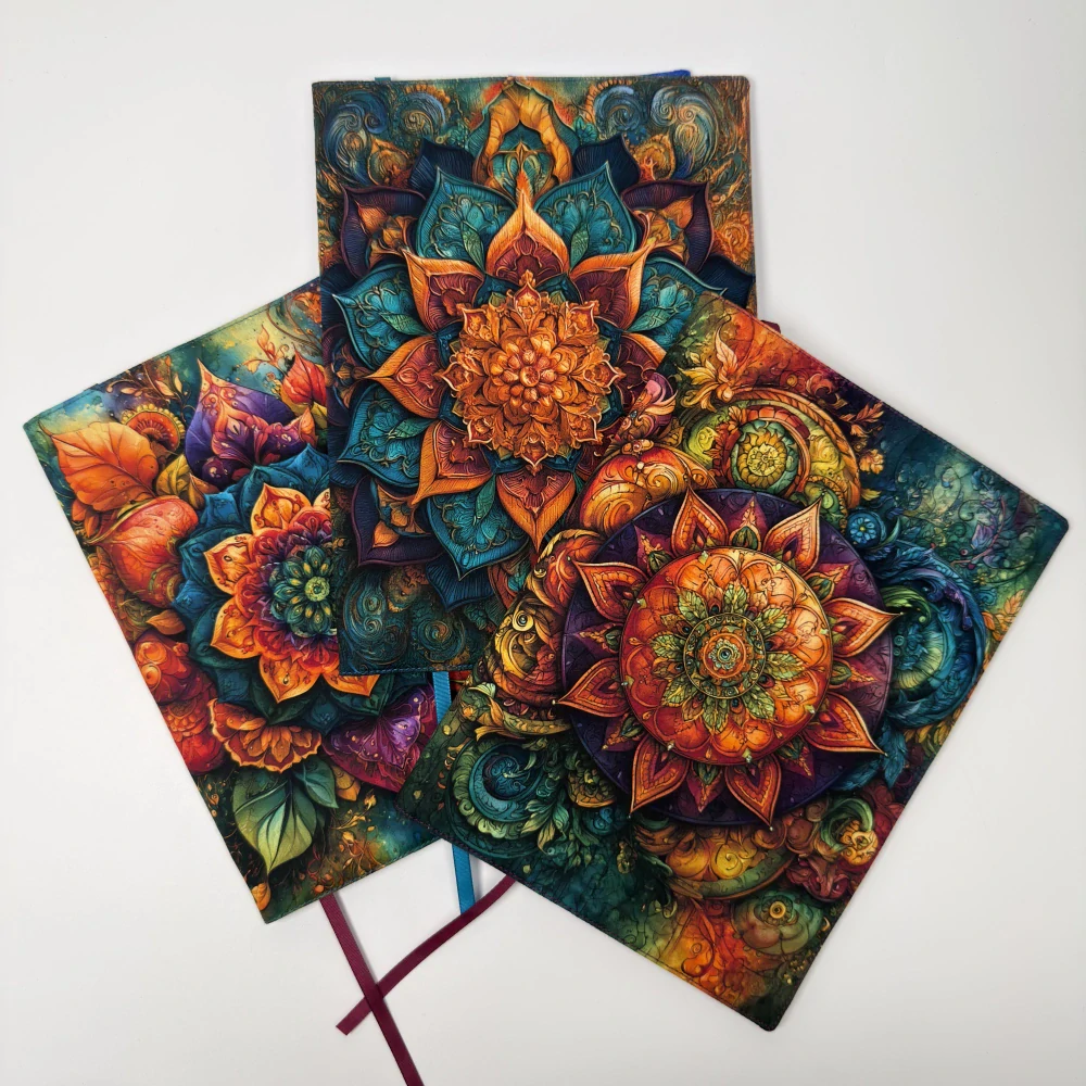 Mandala harmonie – mandalový obal na knihu, velikost L
