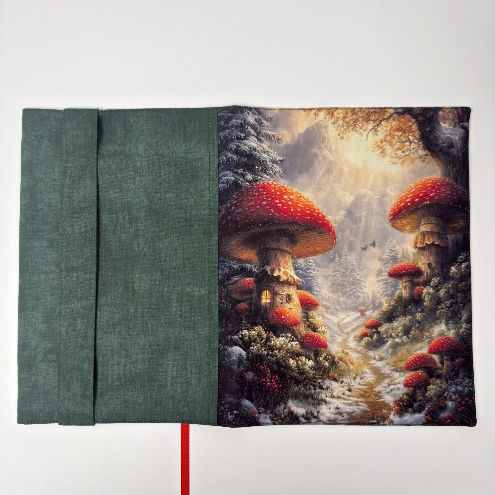 Muchomůrková vesnička – fantasy obal na knihu, velikost L