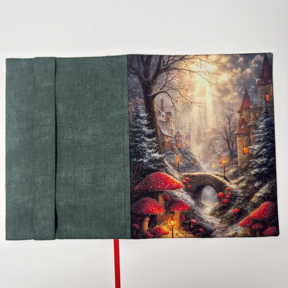 Hrad mezi muchomůrkami – fantasy obal na knihu, velikost M plus