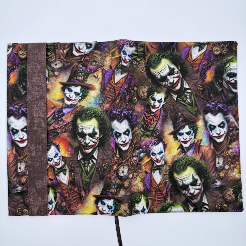  Nastavitelný obal na knihu – Joker, hnědá doplňková látka, velikost L