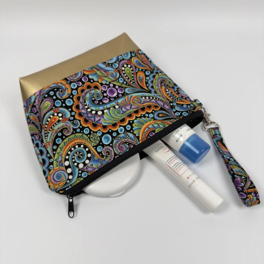 Kosmetická taštička paisley multicolor - větší
