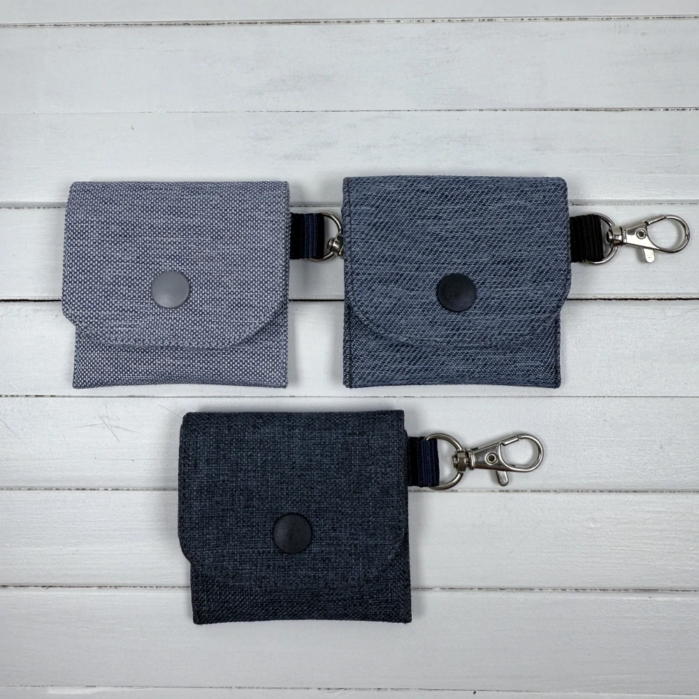Mini kapsička - tmavá modrá, imitace jeans