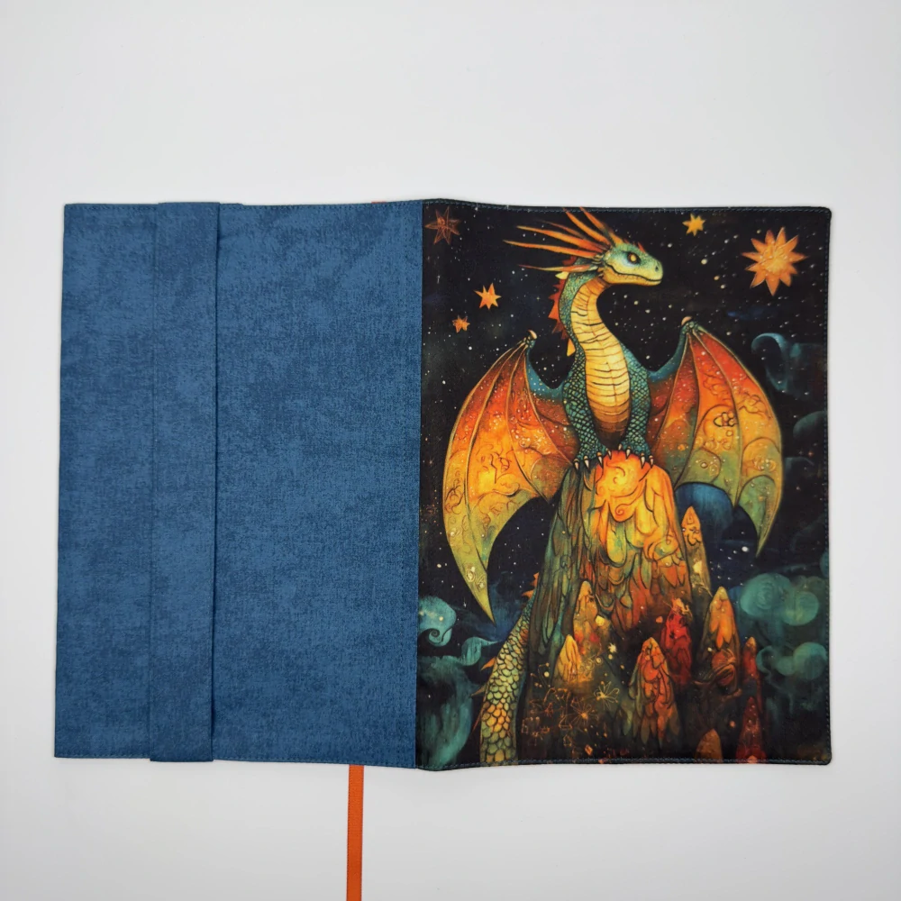 Nastavitelný obal na knihu – Fantasy drak, velikost L