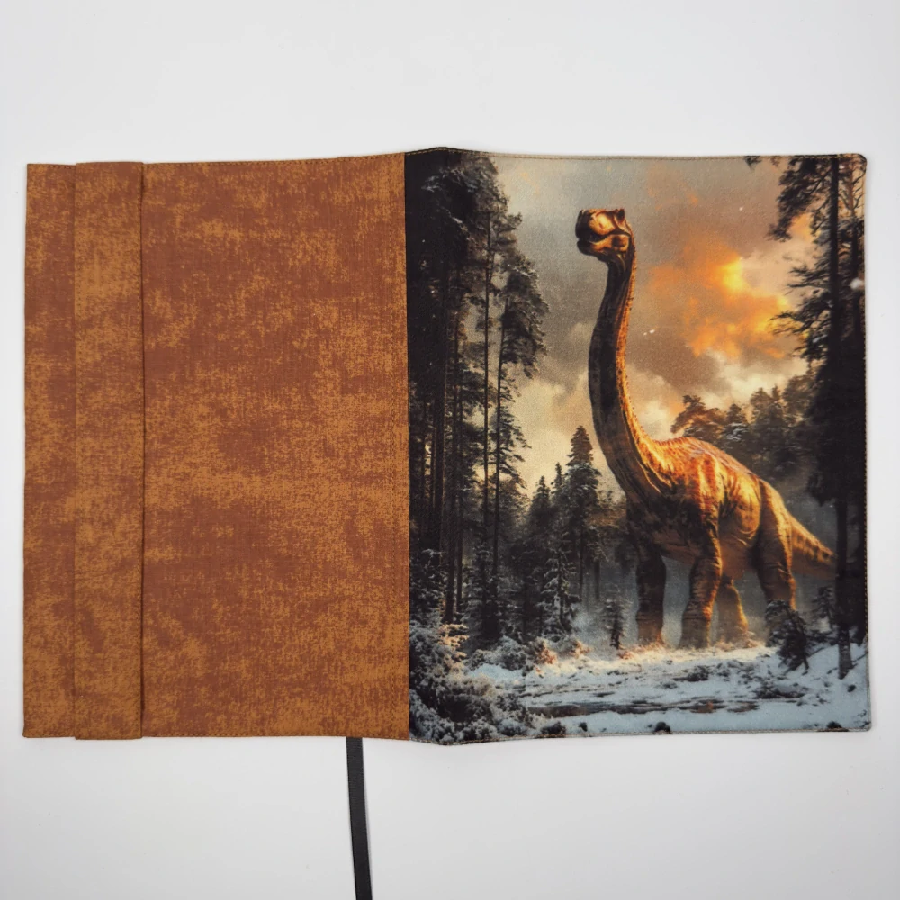 Nastavitelný obal na knihu – Dinosaurus, velikost L
