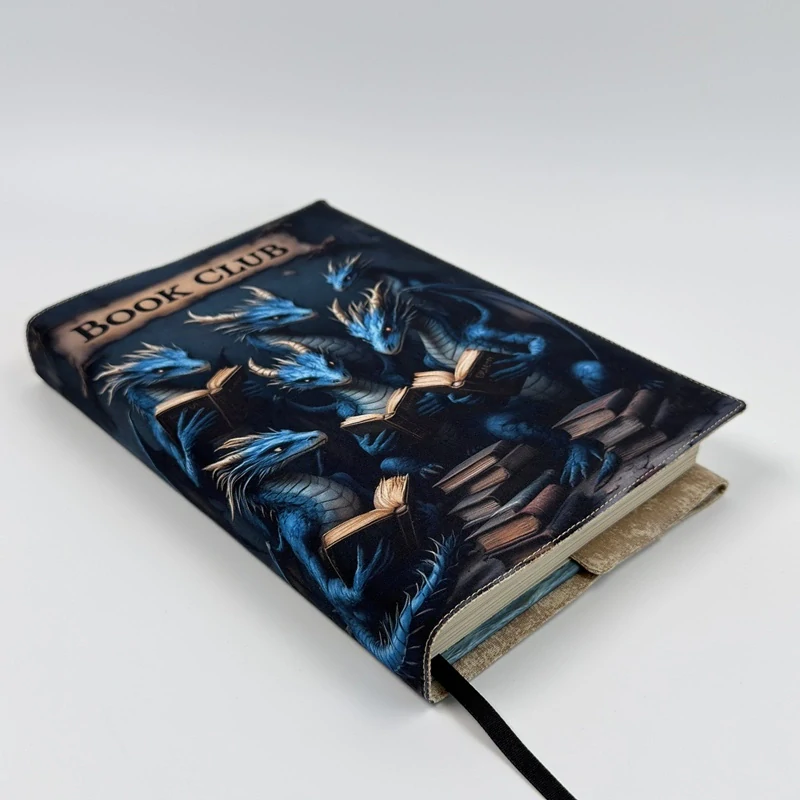 Látkový obal na knihu – Book club draků, velikost M plus