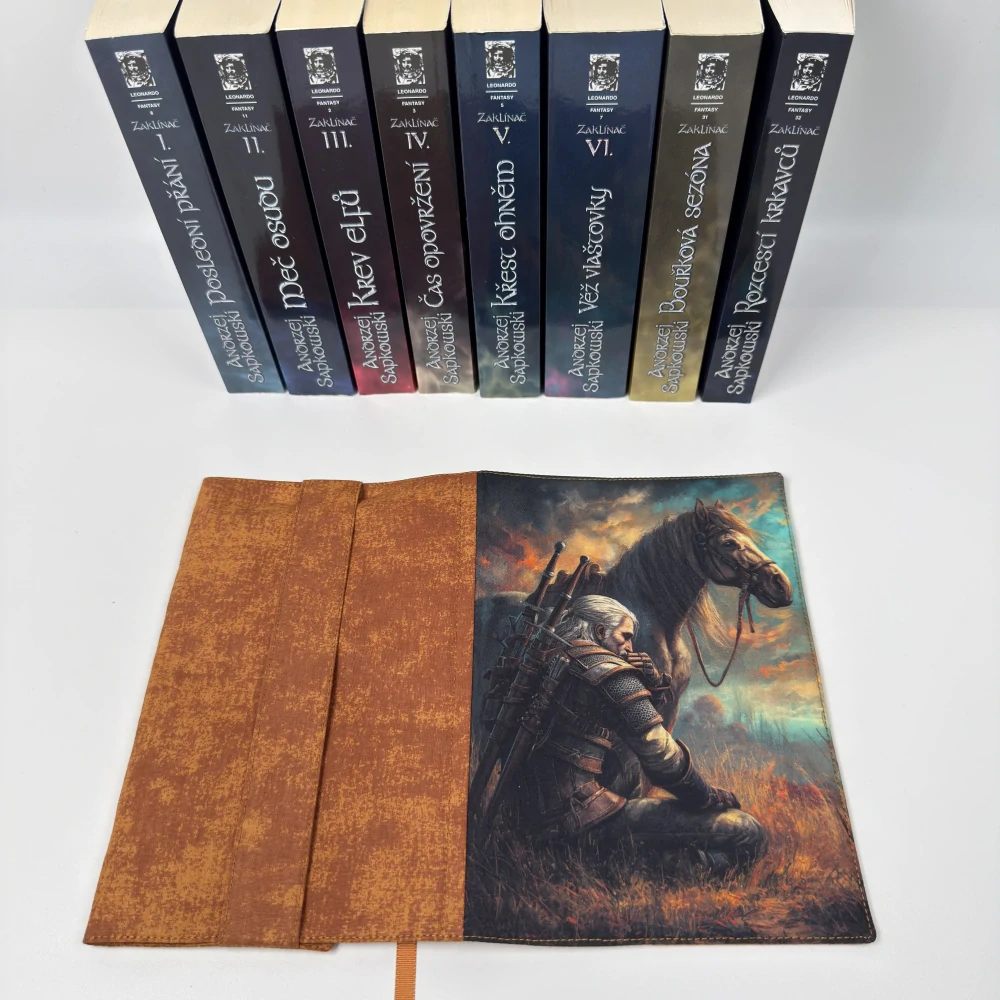  Zaklínač a věrný kůň – fantasy obal na knihu, velikost S