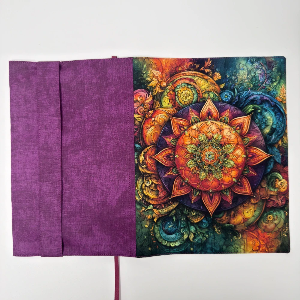 Mandala harmonie – mandalový obal na knihu, velikost L
