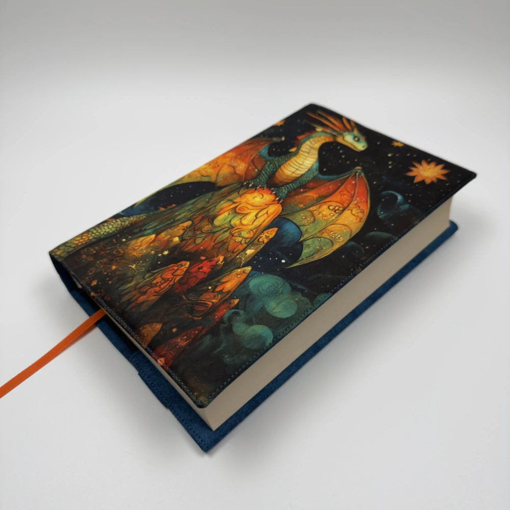 Nastavitelný obal na knihu – Fantasy drak, velikost L