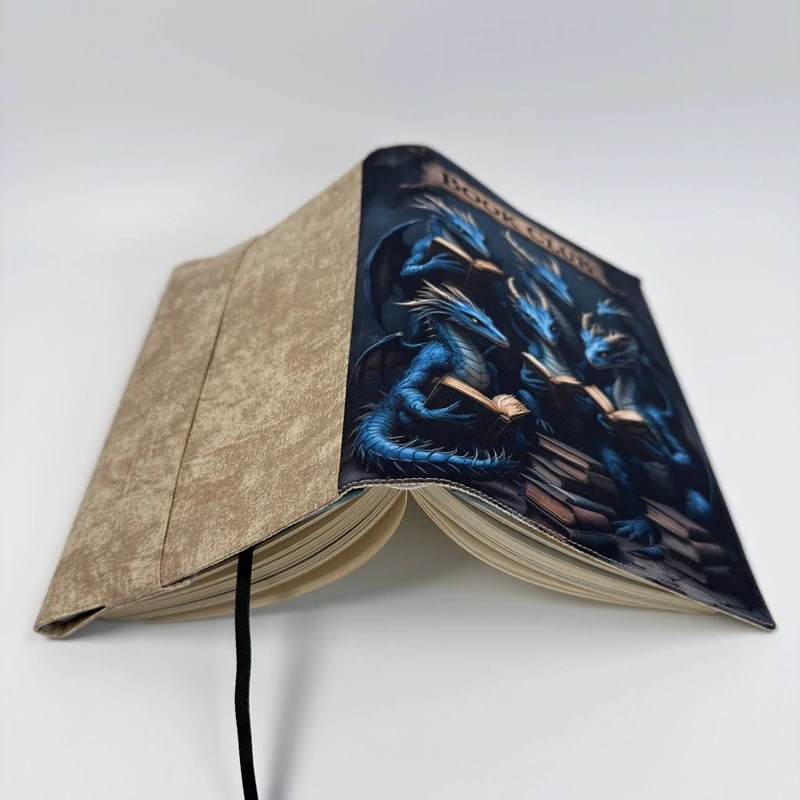 Látkový obal na knihu – Book club draků, velikost M plus