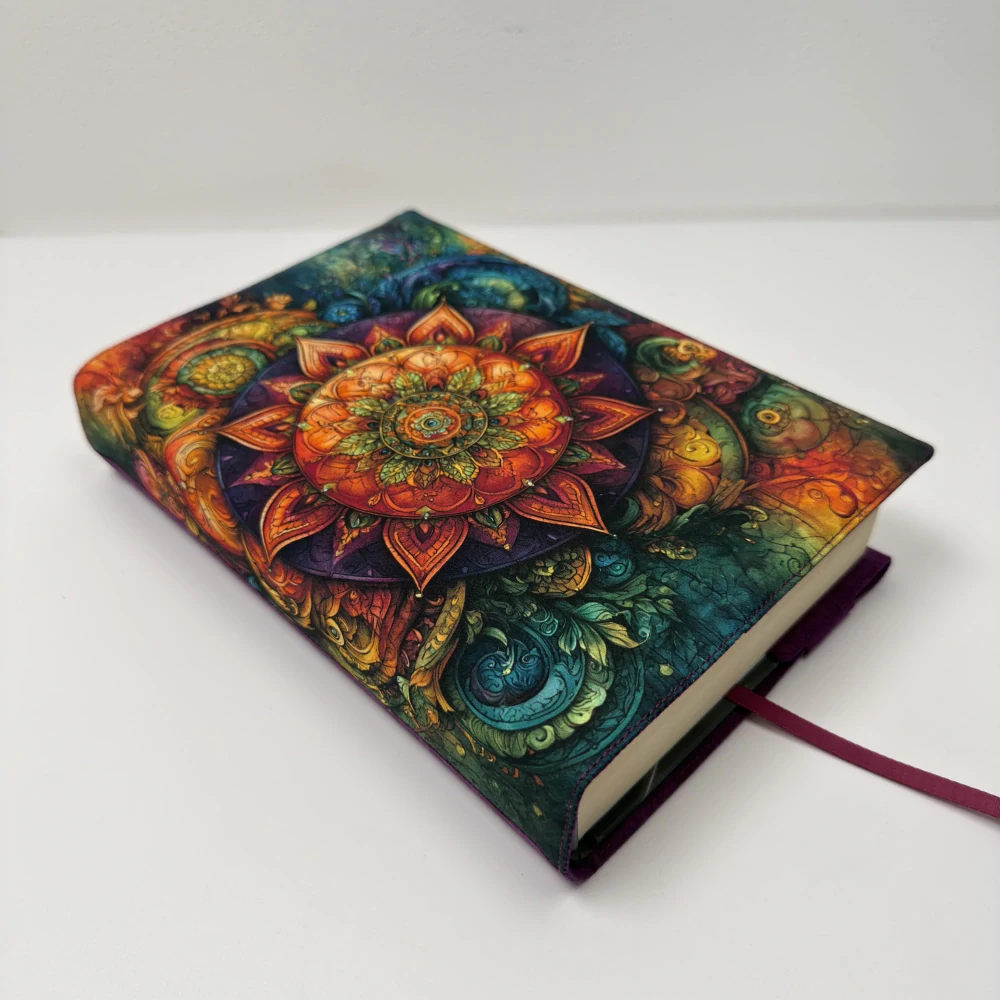Mandala harmonie – mandalový obal na knihu, velikost L
