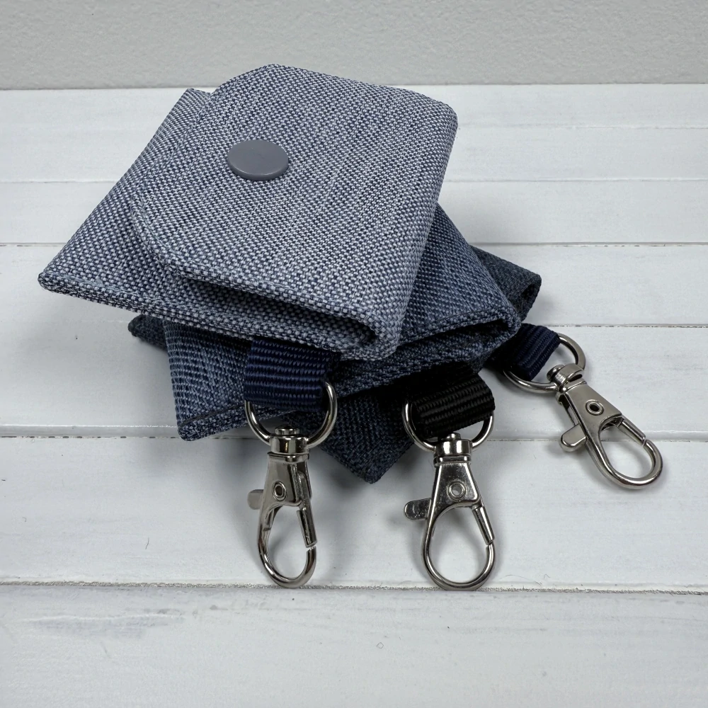 Mini kapsička - modrá, imitace jeans