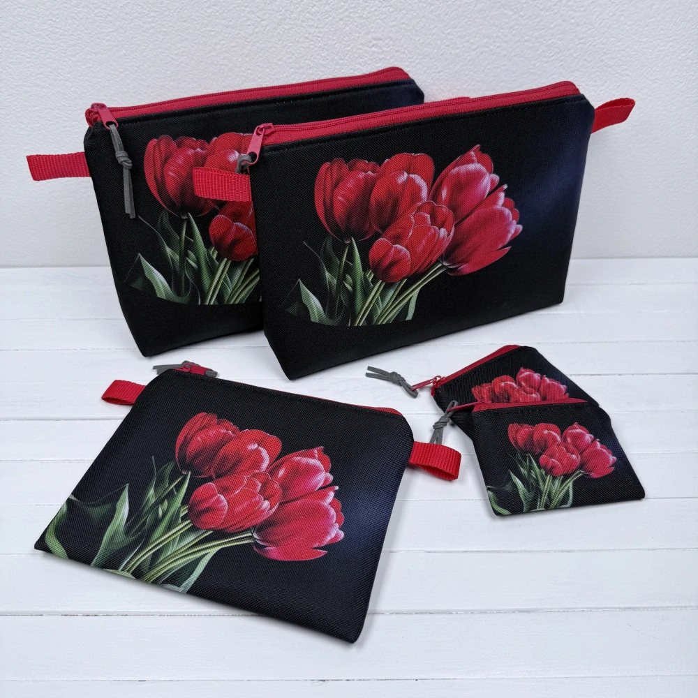 Kosmetická taštička - tulipány