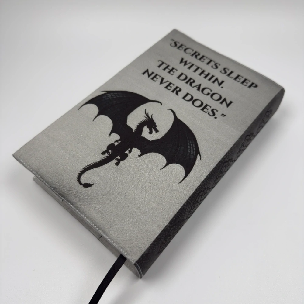 Nastavitelný obal na knihu – Dragon Book, šedý, velikost L