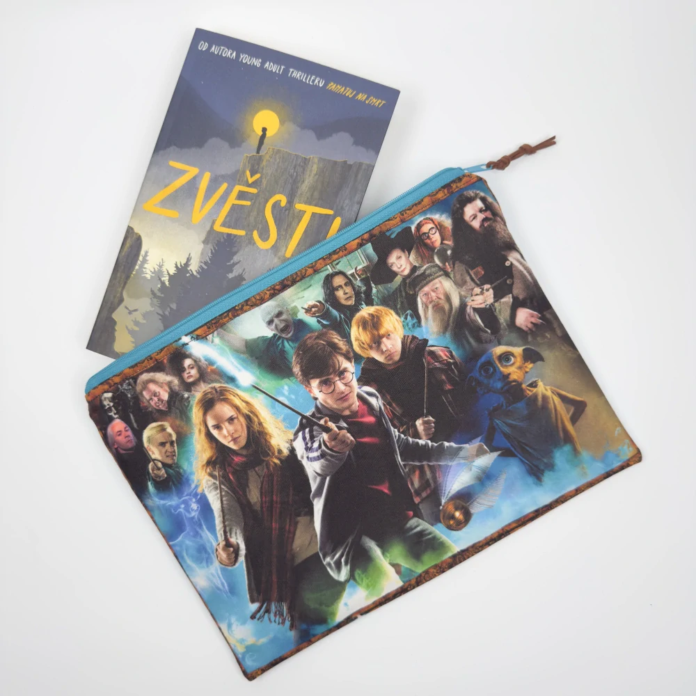 Kapsička na knihu či tablet – Harry Potter, modrá tyrkysová