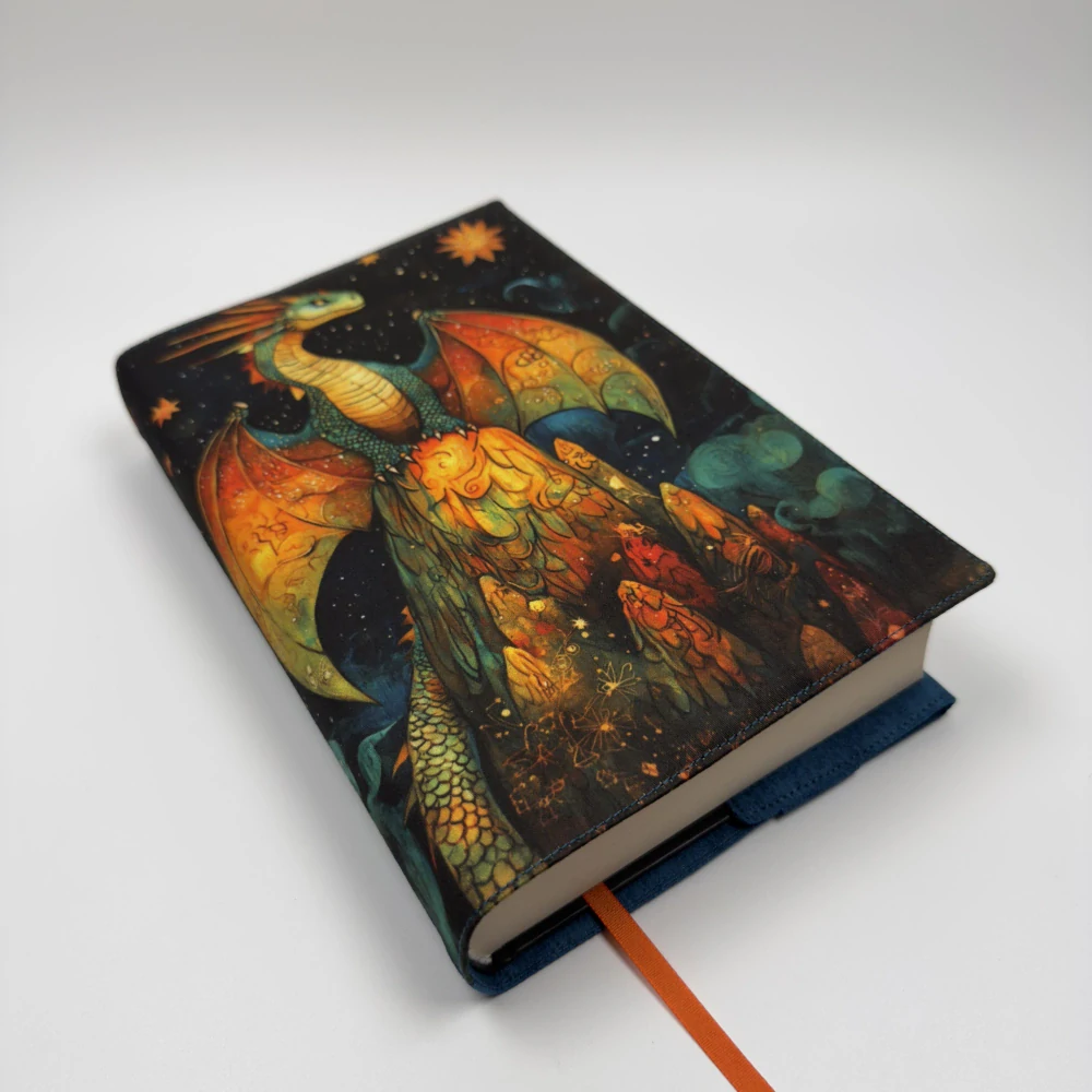 Nastavitelný obal na knihu – Fantasy drak, velikost L