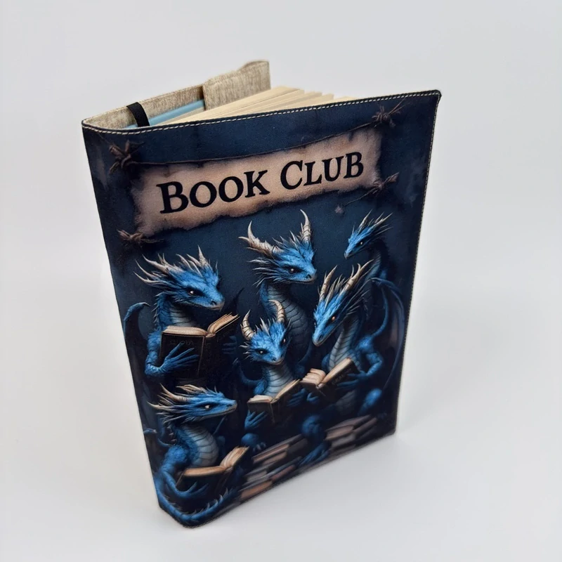 Látkový obal na knihu – Book club draků, velikost M plus