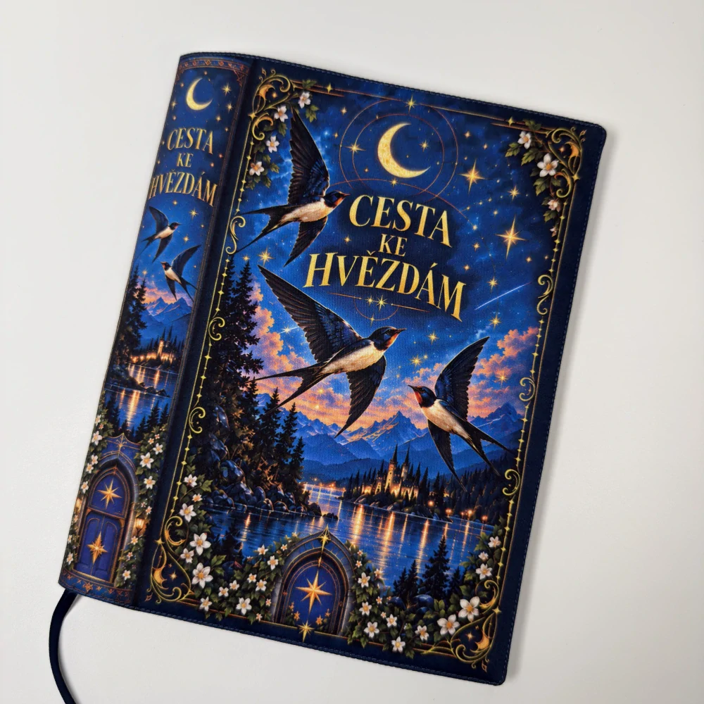 Cesta ke hvězdám – celopanelový obal na knihu, velikost M+