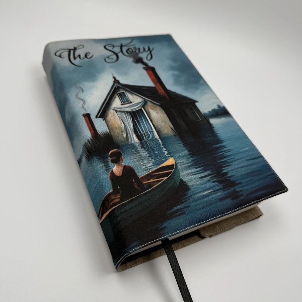  Nastavitelný obal na knihu – The Story, hnědá doplňková látka, velikost L