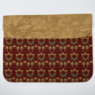 Pouzdro na tablet - květiny na červené (William Morris)
