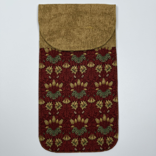 Pouzdro na mobil - květiny na červené (William Morris)