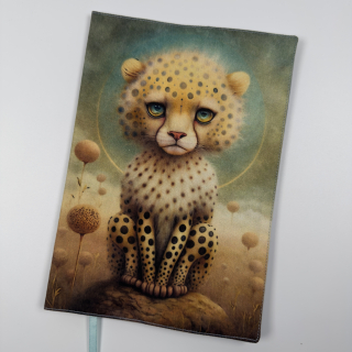 Látkový obal na knihu XL - Zvířátka Afriky - Gepard