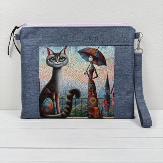 Obal na tablet - Dáma a kocour