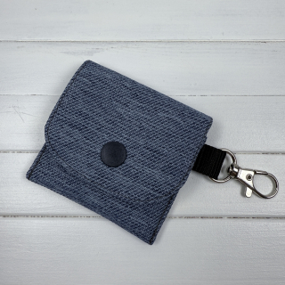 Mini kapsička - modrá, imitace jeans