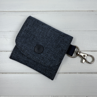 Mini kapsička - tmavá modrá, imitace jeans