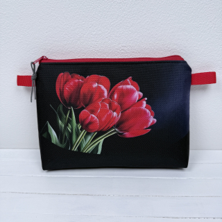 Kosmetická taštička - tulipány