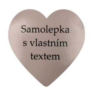 Samolepka srdce s vlastním textem