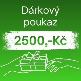Dárkový poukaz v hodnotě 2500 Kč.