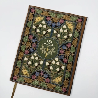 Látkový obal na knihu – Květinové ornamenty, velikost L
