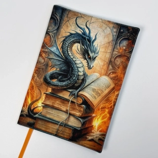 Látkový obal na knihu – Dračí strážce knih, velikost M