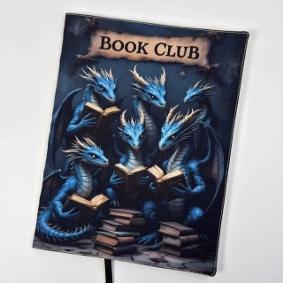 Látkový obal na knihu – Book club draků, velikost L