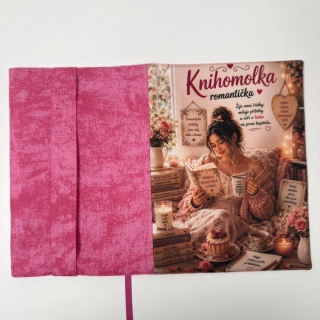 Rezervace Jana B. - Knihomolka romantička – romantický obal na knihu, velikost M plus