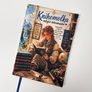 Rezervace Daniela K. – Knihomolka milující dobrodružství – obal na knihu, velikost L - skořicová