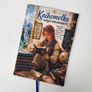 Rezervace Daniela K. – Knihomolka milující dobrodružství – obal na knihu, velikost L - modrá